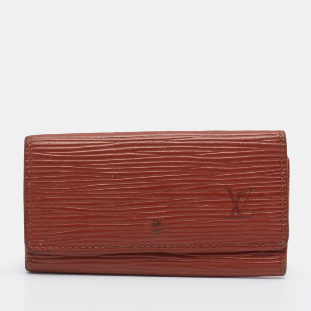 luxury-women-louis-vuitton-used-accessories-p670833-007-1 Louis Vuitton Brown Epi Leather 4 Key Holder