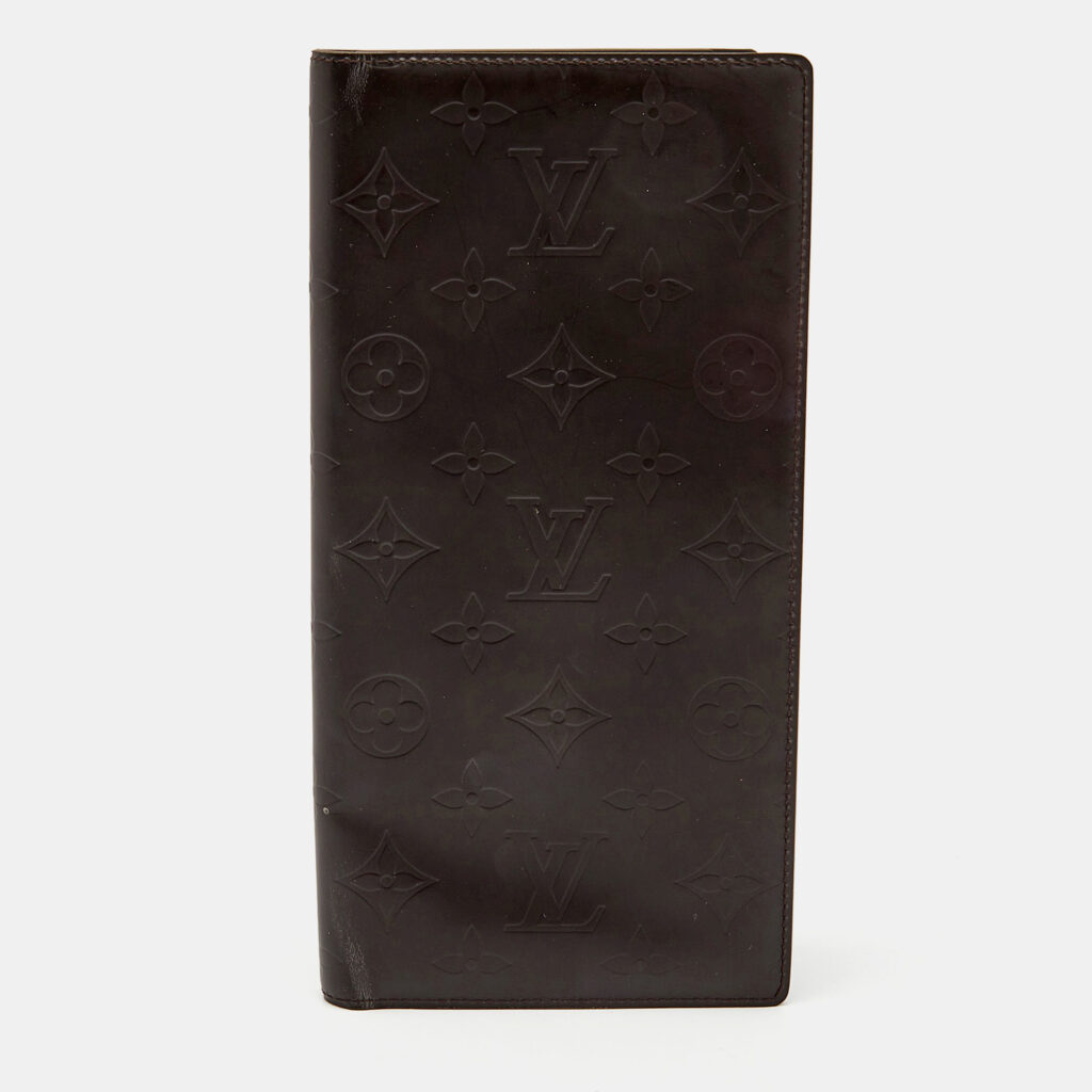 luxury-women-louis-vuitton-used-accessories-p858546-001 Louis Vuitton Dark Brown Monogram Matte Leather Bifold Wallet Organizer