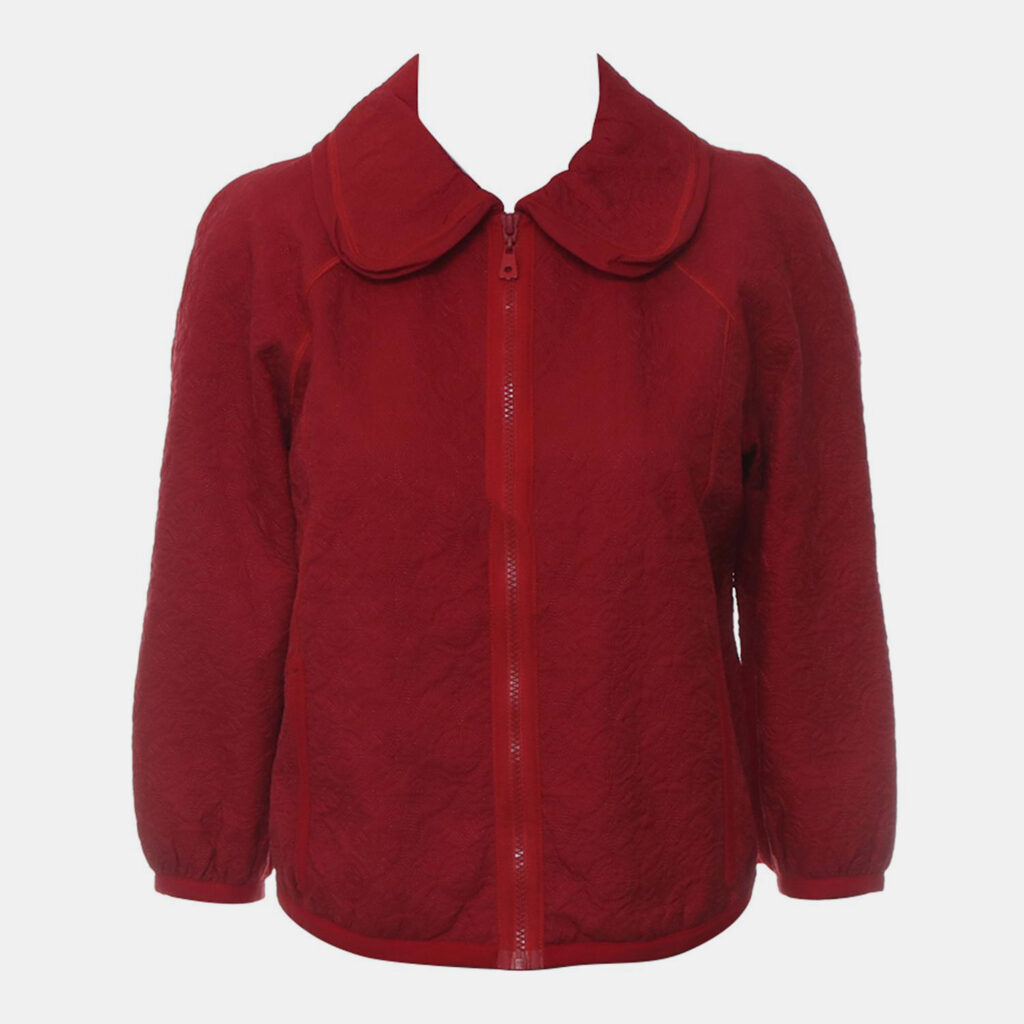 luxury-women-louis-vuitton-used-clothes-p1090628-003 Louis Vuitton Red Polyamide, Cotton Zip-Up Top FR Women 38