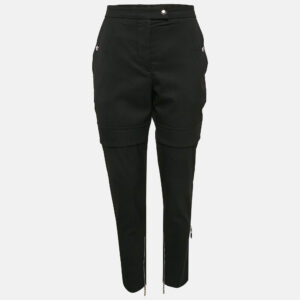 Louis Vuitton Black Wool Zip Detail Trousers M