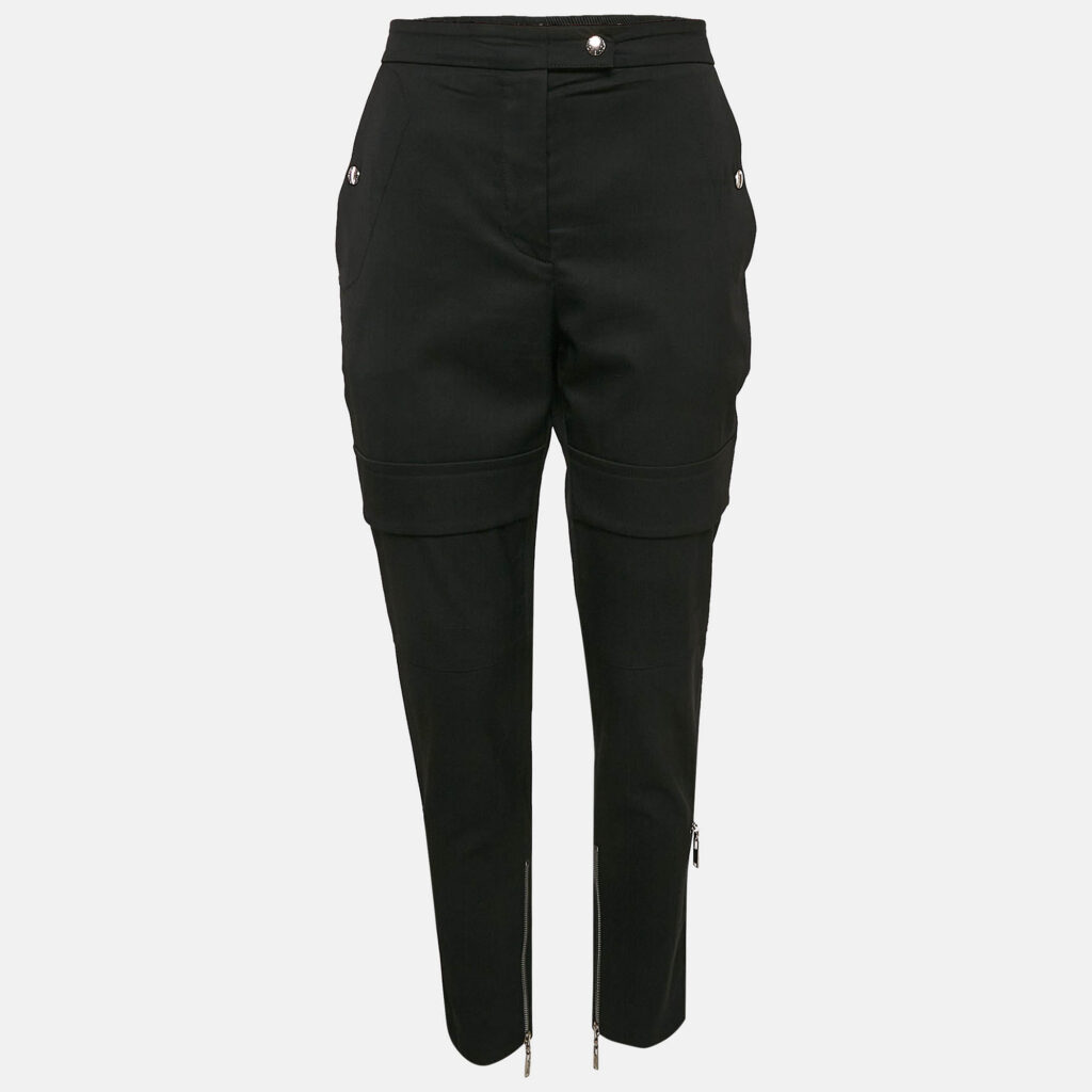 luxury-women-louis-vuitton-used-clothes-p1092353-008 Louis Vuitton Black Wool Zip Detail Trousers M