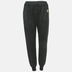 Louis Vuitton Black Lurex Knit Jogger Pants XS