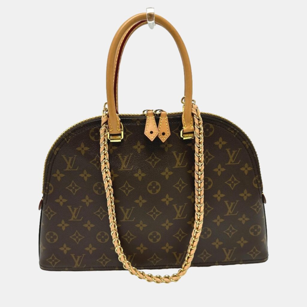 luxury-women-louis-vuitton-used-handbags-p1027478-014 Louis Vuitton Brown Monogram Canvas Moon Alma Satchel