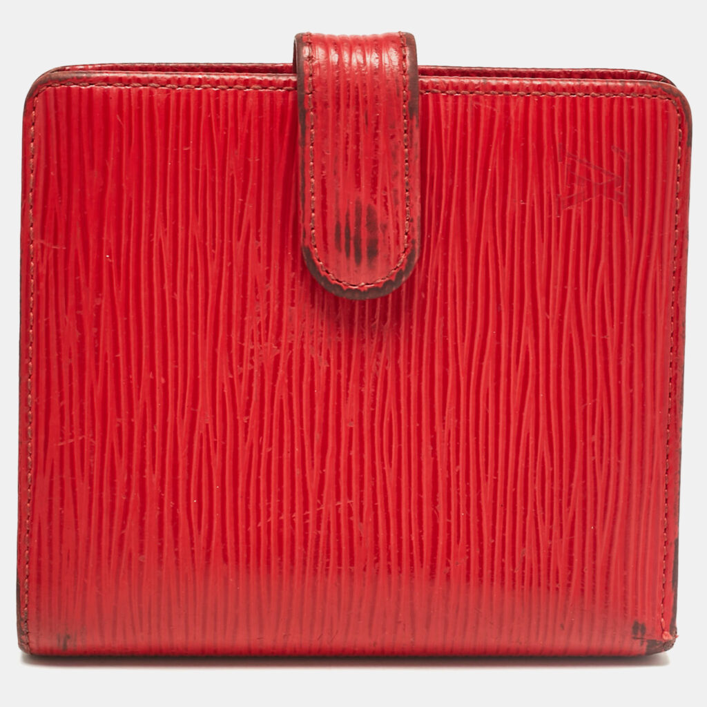 luxury-women-louis-vuitton-used-handbags-p1039596-010 Louis Vuitton Red Epi Leather Porte Billets Compact Wallet