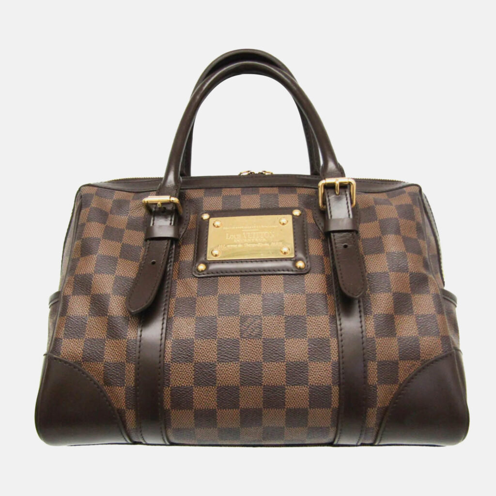 luxury-women-louis-vuitton-used-handbags-p1046662-001 Louis Vuitton Brown Damier Ebene Canvas Berkeley Satchel