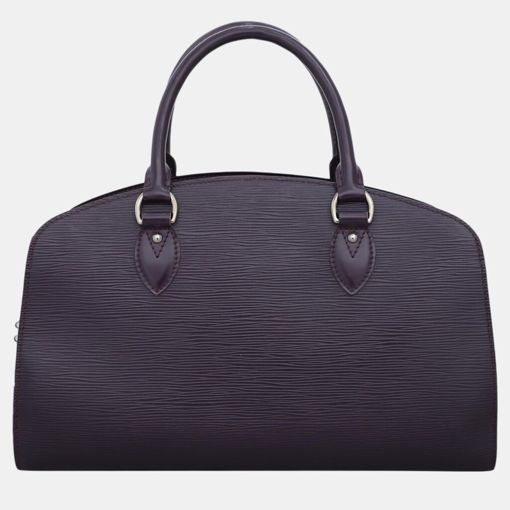 luxury-women-louis-vuitton-used-handbags-p1054902-002 Louis Vuitton Dark Purple Epi Leather Pont-Neuf Top Handle Bag