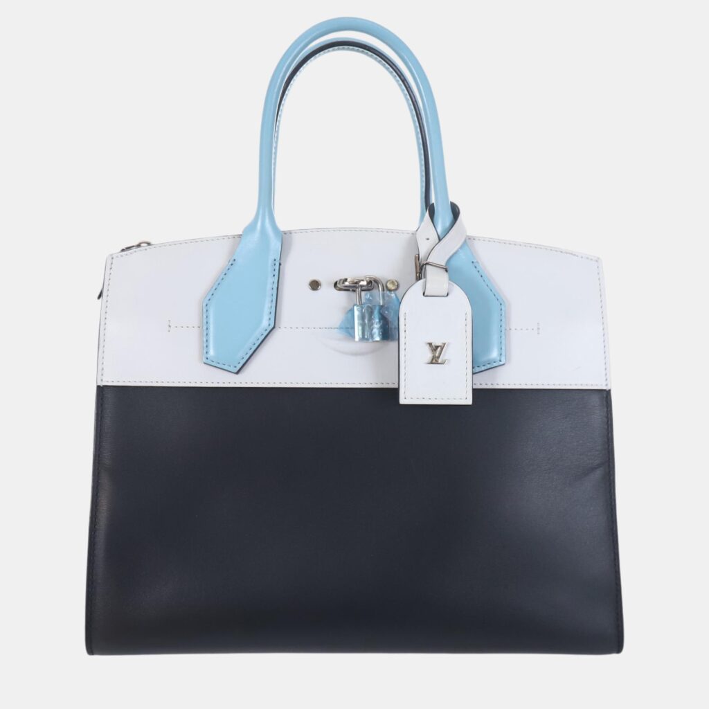 luxury-women-louis-vuitton-used-handbags-p1055075-002 Louis Vuitton Two-Tone Leather City Steamer MM Shoulder Bag