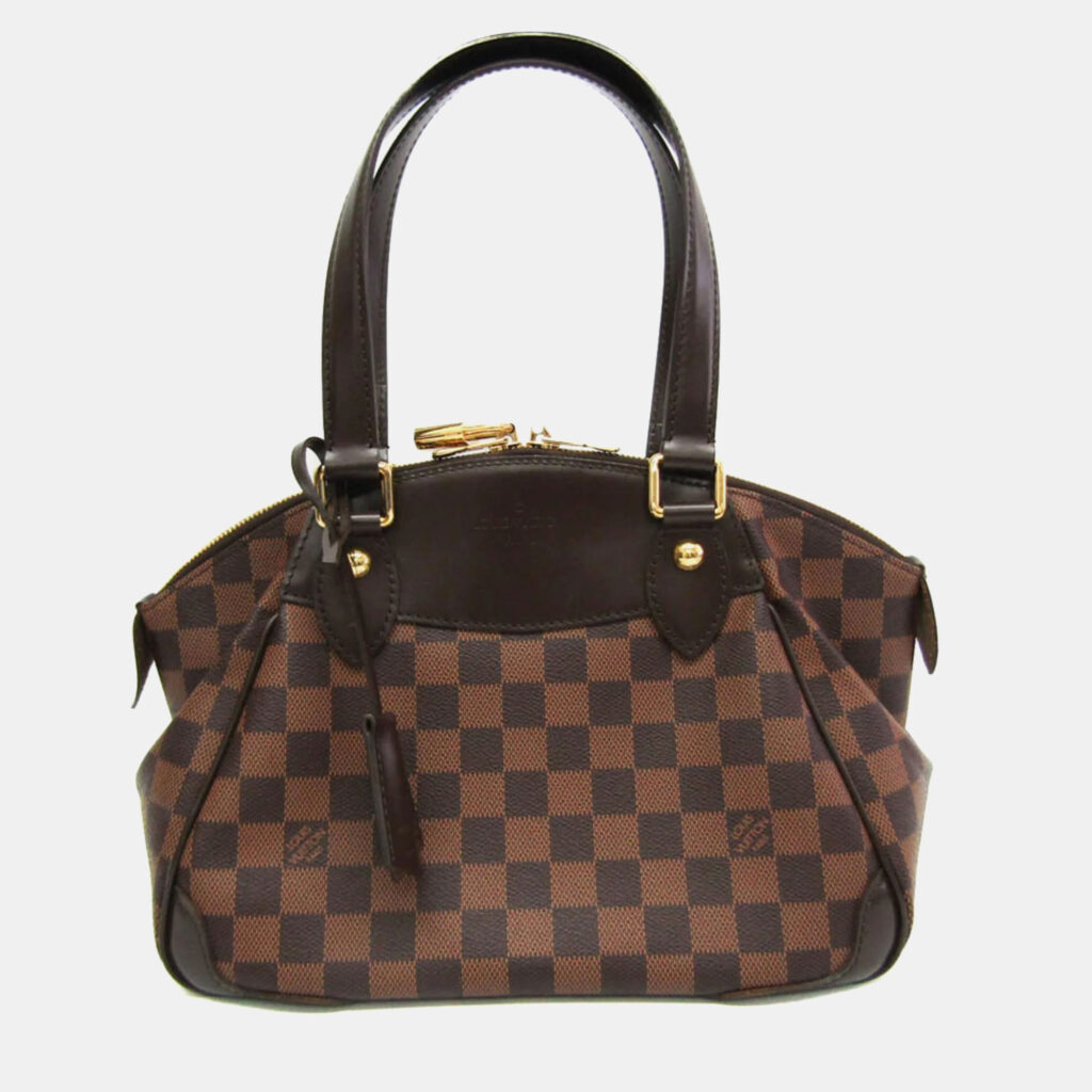 luxury-women-louis-vuitton-used-handbags-p1055653-003 Louis Vuitton Ebene Damier Verona PM Shoulder Bag