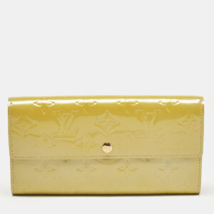 Louis Vuitton Vert Impression Monogram Vernis Sarah Wallet