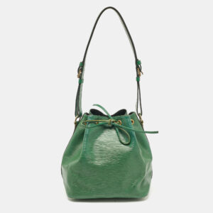 louis vuitton borneo green epi leather petit noe bag