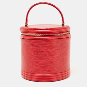 louis vuitton red epi leather cannes vanity case bag