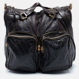 Louis Vuitton Dark Brown Leather Soana Sacoche MM Bag