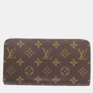 Louis Vuitton Brown Canvas Monogram Zippy Wallet