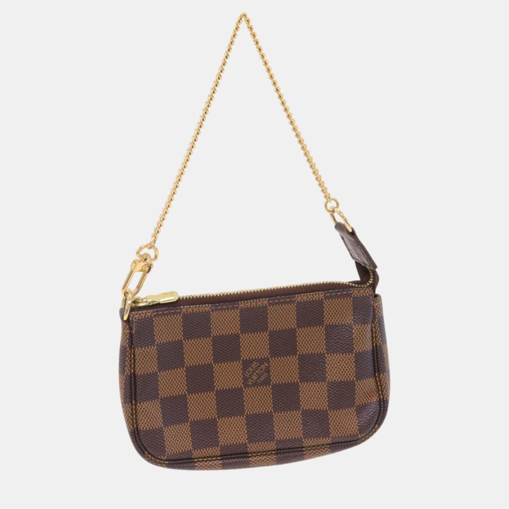 luxury-women-louis-vuitton-used-handbags-p1087201-001 Louis Vuitton Canvas Damier Mini Pochette Accessoires Clutch
