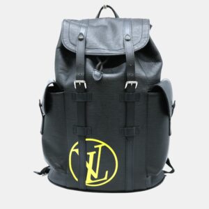 Louis Vuitton Black Christopher Pm Epi Lv Circle Leather Backpack