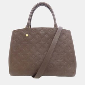 Louis Vuitton Earth Monogram Empreinte Montaigne MM Handbag