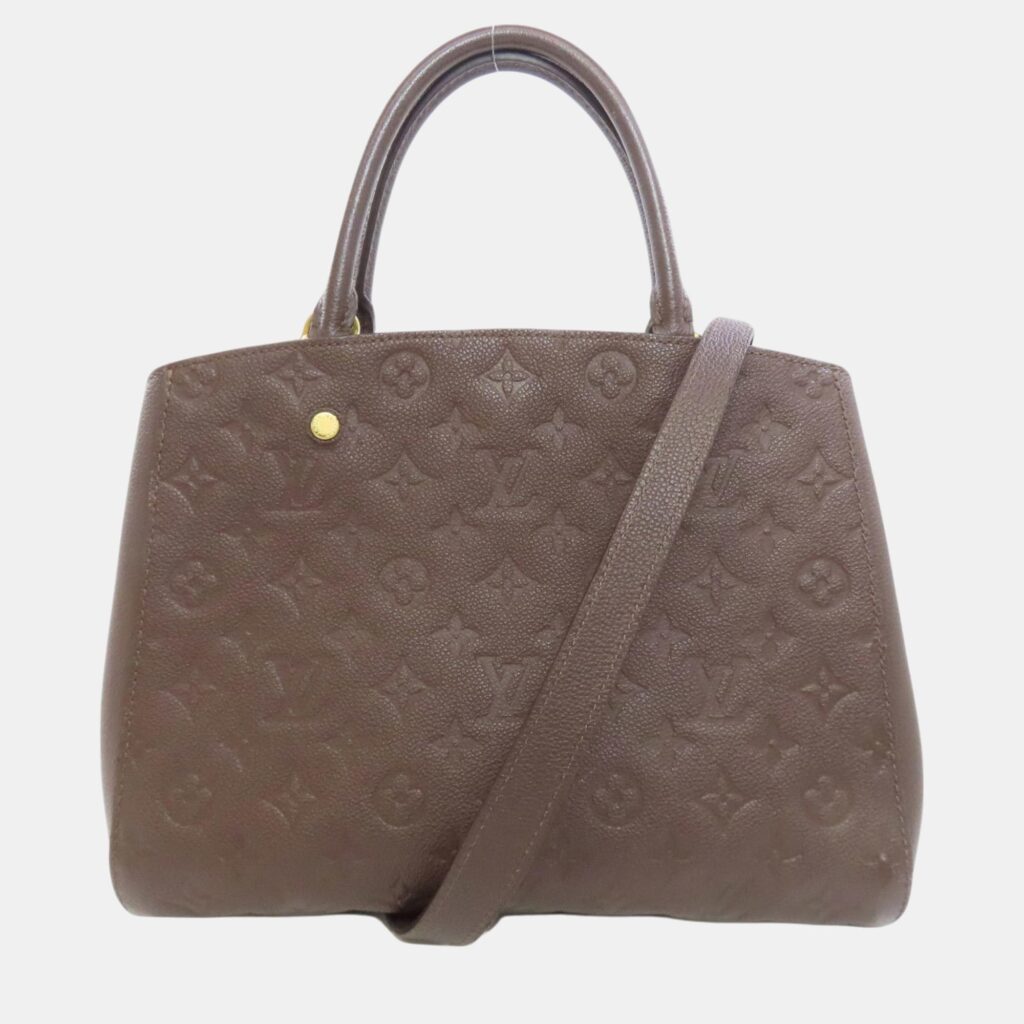Louis Vuitton Earth Monogram Empreinte Montaigne MM Handbag