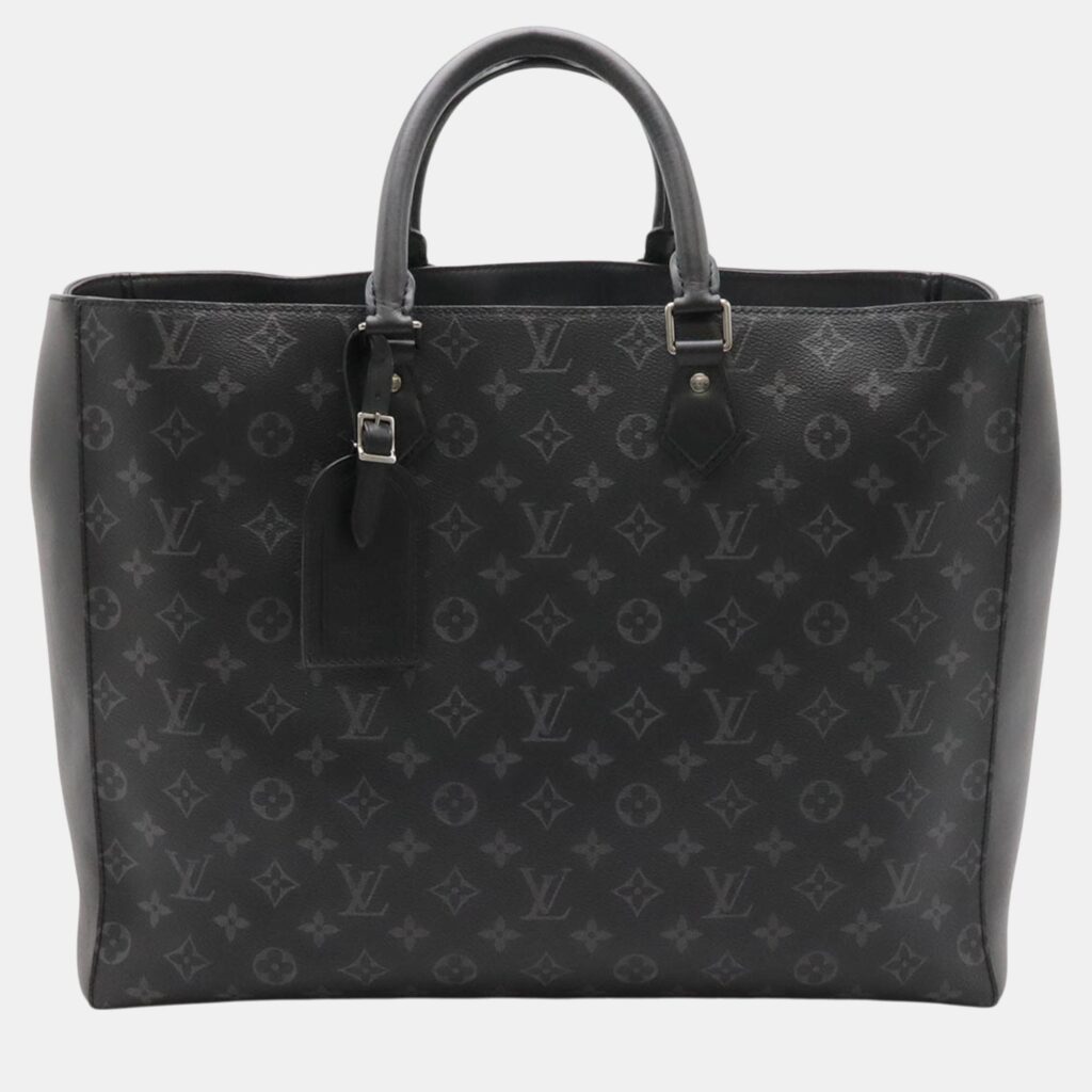 luxury-women-louis-vuitton-used-handbags-p1091951-002 Louis Vuitton Monogram Eclipse Grand Sac Large Tote Bag