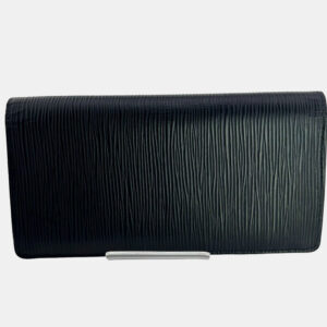 Louis Vuitton Noir Epi Leather Brazza Long Wallet
