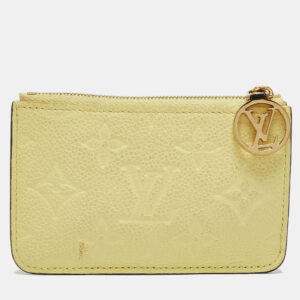 Louis Vuitton Jaune Monogram Empreinte Leather Romy Card Holder