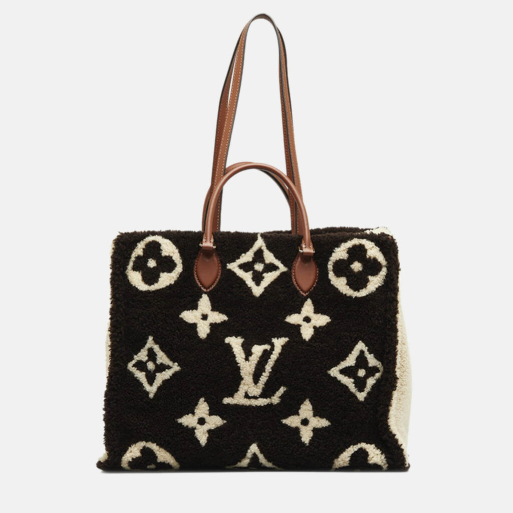 luxury-women-louis-vuitton-used-handbags-p1097583-001 Louis Vuitton Brown Monogram Teddy OnTheGo GM Tote Bag