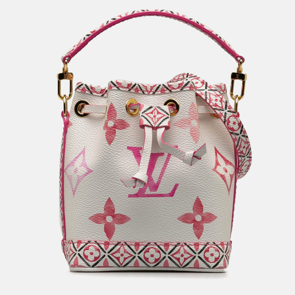 Louis Vuitton Rose Canvas Nano Noe Shoulder Bag