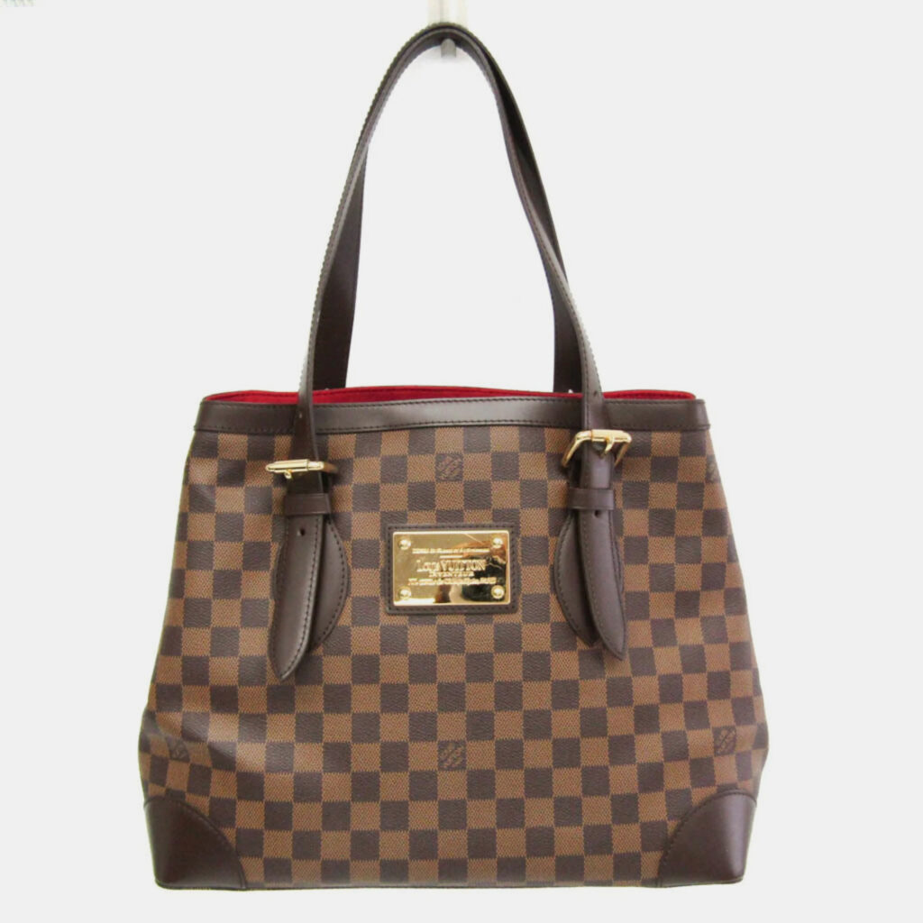 luxury-women-louis-vuitton-used-handbags-p1098357-010 Louis Vuitton Damier Hampstead Mm Tote Bag Brown