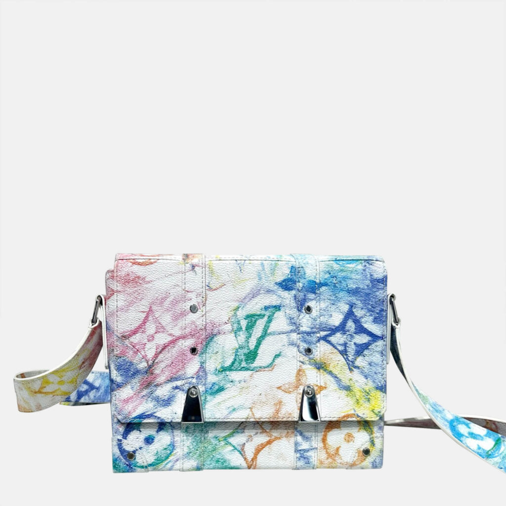 luxury-women-louis-vuitton-used-handbags-p1100414-005 Louis Vuitton Multicolor Trunk Messenger Bag