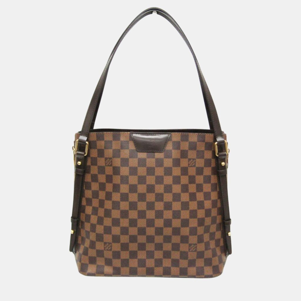 luxury-women-louis-vuitton-used-handbags-p1101886-001 Louis Vuitton Damier Ebene Canvas Rivington Tote Bag