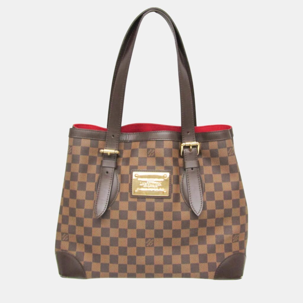 luxury-women-louis-vuitton-used-handbags-p1101888-004 Louis Vuitton Ebene Damier Hampstead MM Shoulder Bag