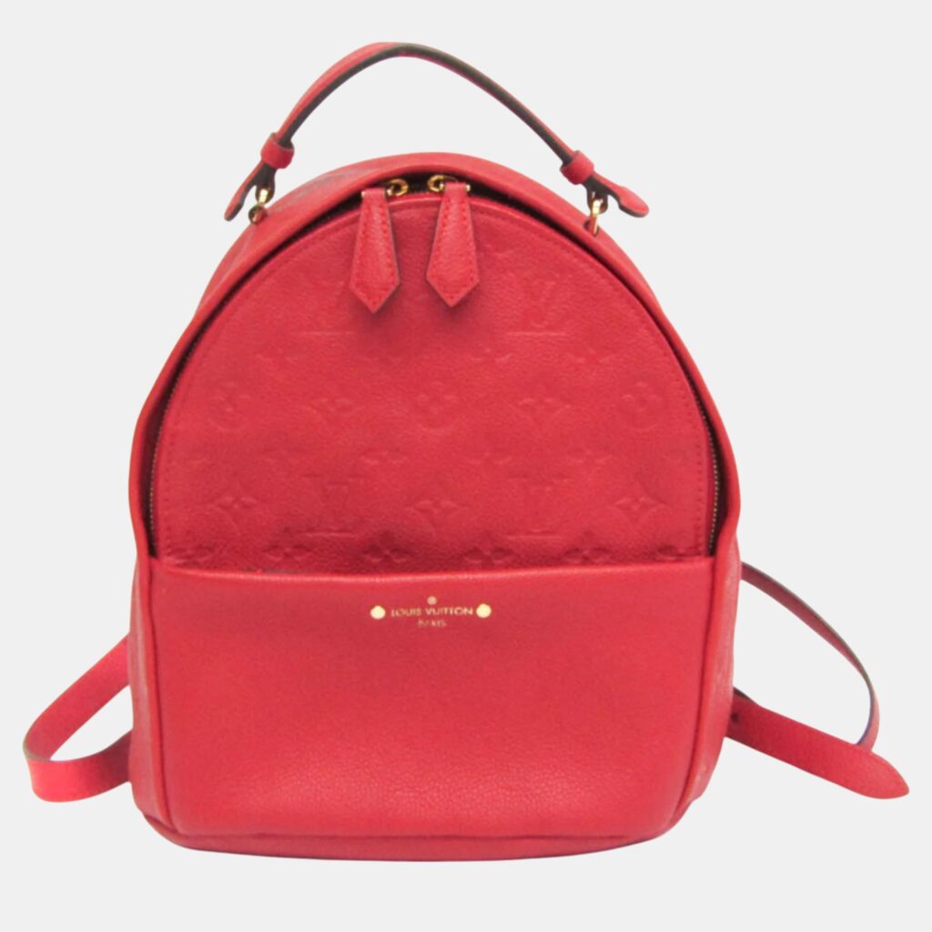 luxury-women-louis-vuitton-used-handbags-p1101890-007 Louis Vuitton Cerise Monogram Empreinte Leather Sorbonne Backpack
