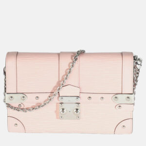 Louis Vuitton Rose Ballerine Epi Trunk Chain Wallet