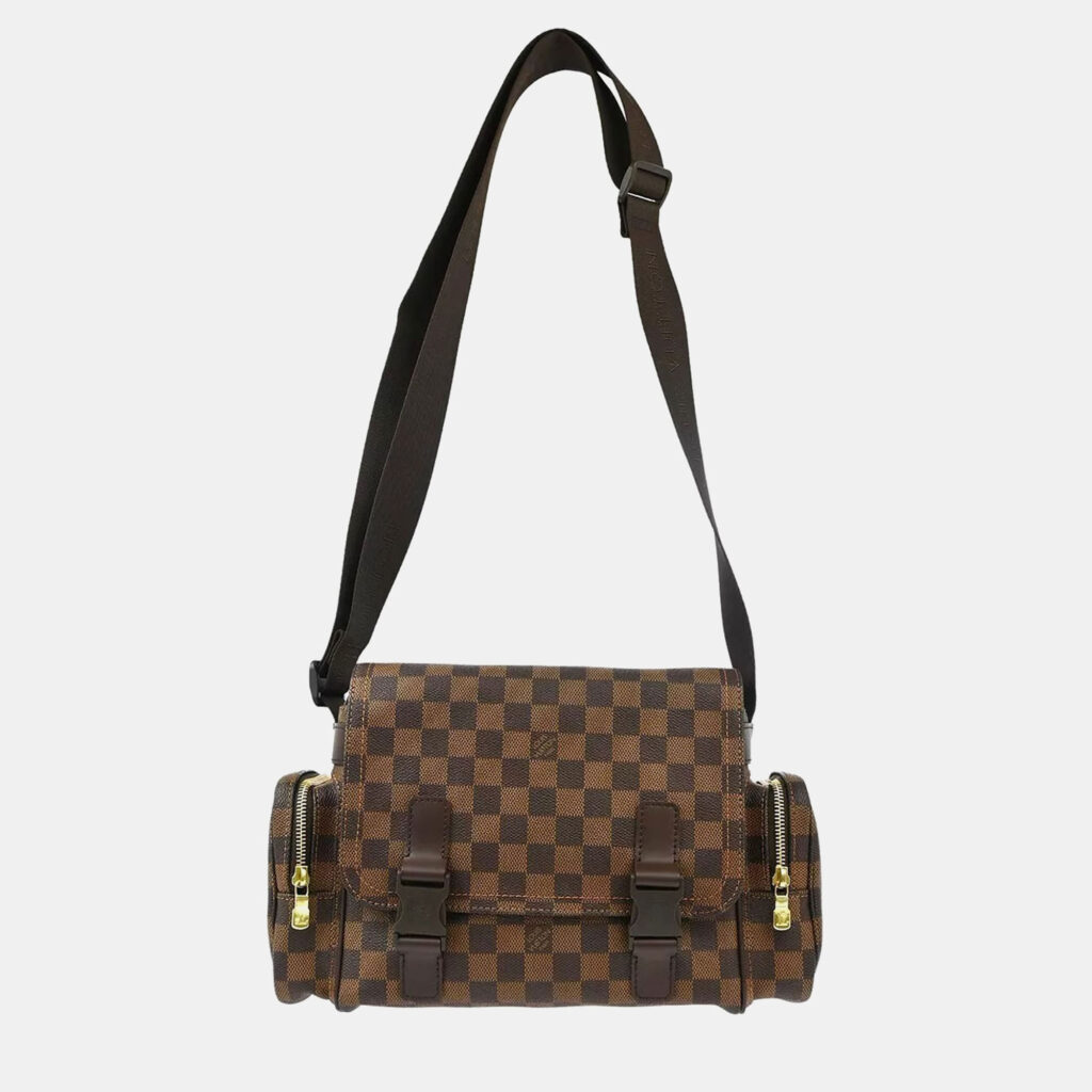 luxury-women-louis-vuitton-used-handbags-p1104870-008 Louis Vuitton Damier Ebene Canvas Reporter Melville Shoulder Bag