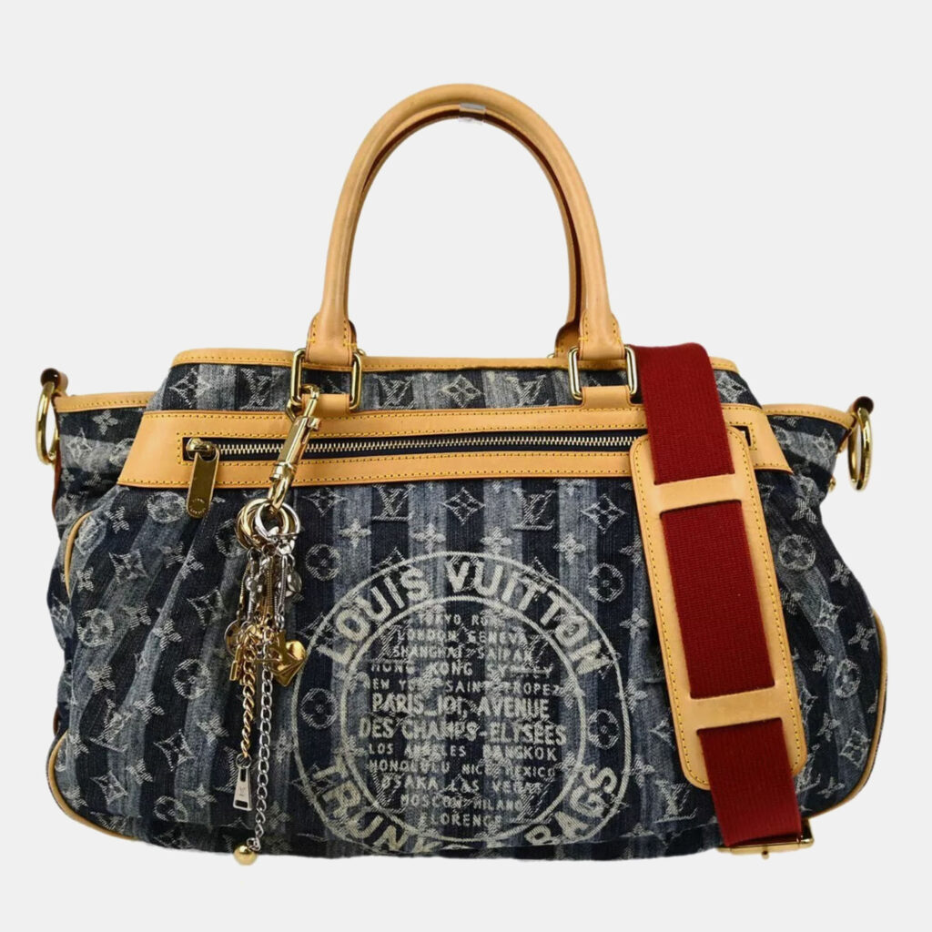luxury-women-louis-vuitton-used-handbags-p1104894-001 Louis Vuitton Blue Monogram Denim Cabas Raye GM Tote Bag