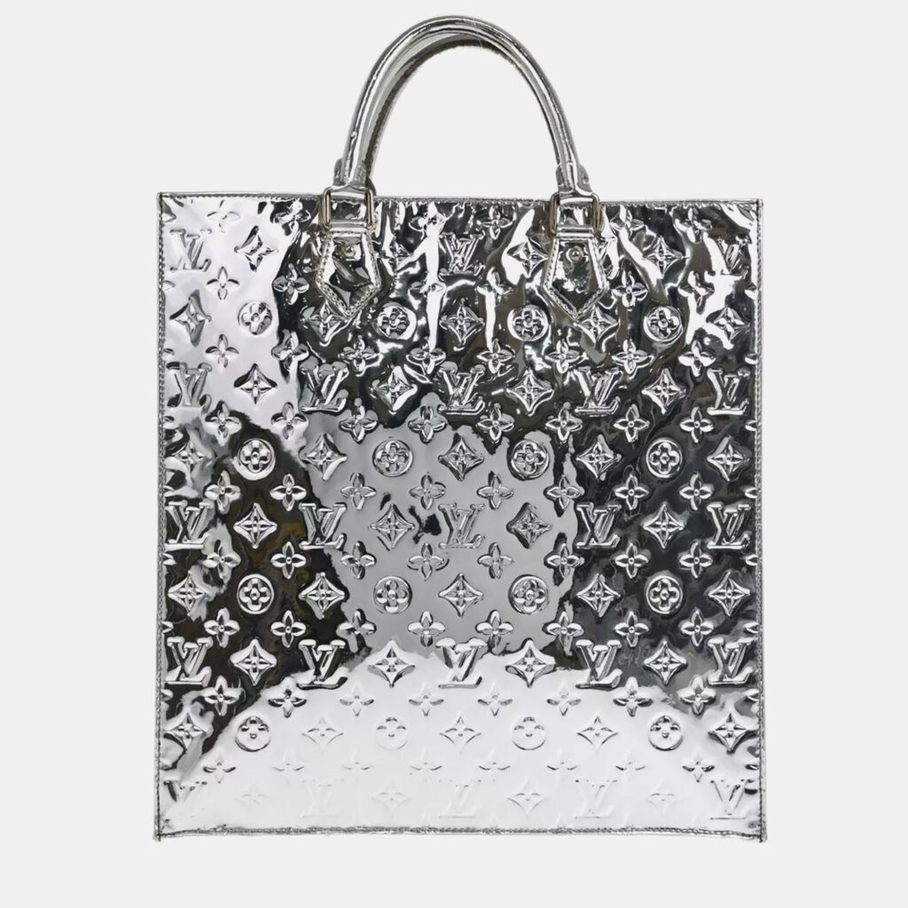 luxury-women-louis-vuitton-used-handbags-p1104895-002 Louis Vuitton Silver Monogram Miroir Sac Plat Handbag