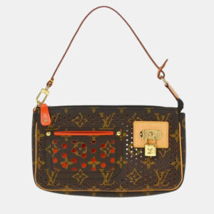 Louis Vuitton Brown Monogram Canvas Perforated Pochette Accessoires Handbag