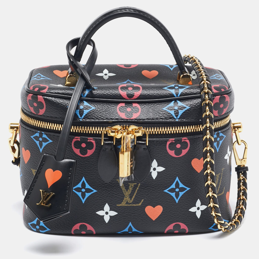 luxury-women-louis-vuitton-used-handbags-p1106475-009 Louis Vuitton Multicolor Game On Monogram Canvas Vanity PM Bag
