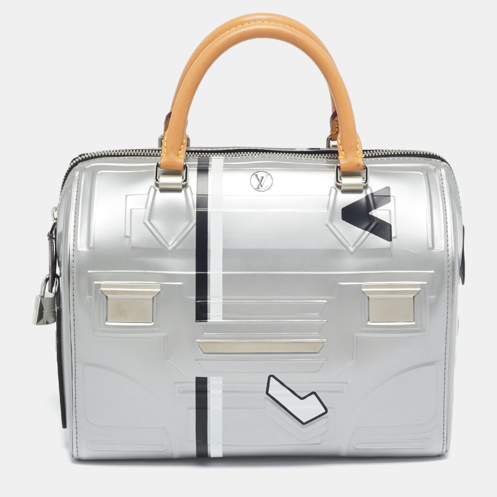 luxury-women-louis-vuitton-used-handbags-p1106519-010 Louis Vuitton Silver Epi Spaceship Embossed Leather Speedy 25 Bag