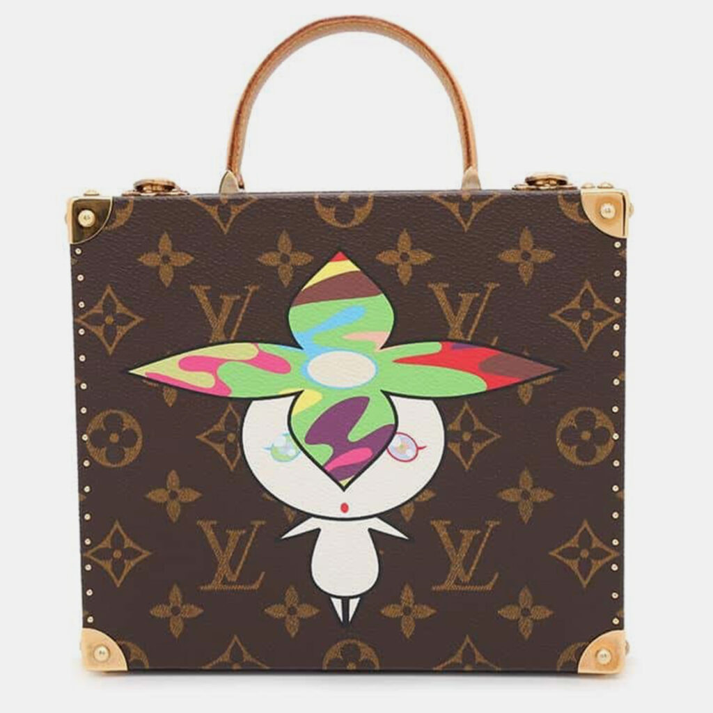luxury-women-louis-vuitton-used-handbags-p1111227-002 Louis Vuitton Monogram Murakami Canvas Jewelry Box Limited Edition Bag