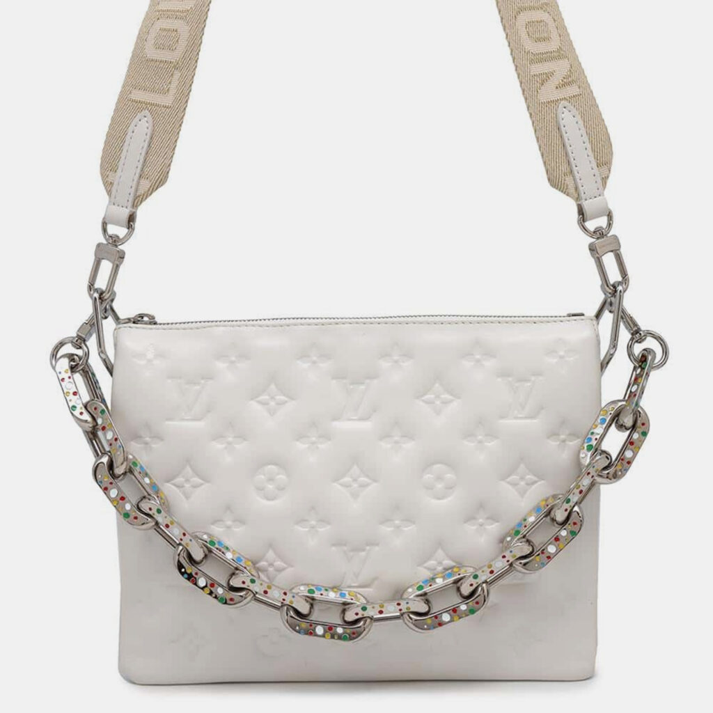 luxury-women-louis-vuitton-used-handbags-p1111229-002 Louis Vuitton White Lambskin Coussin PM Bag