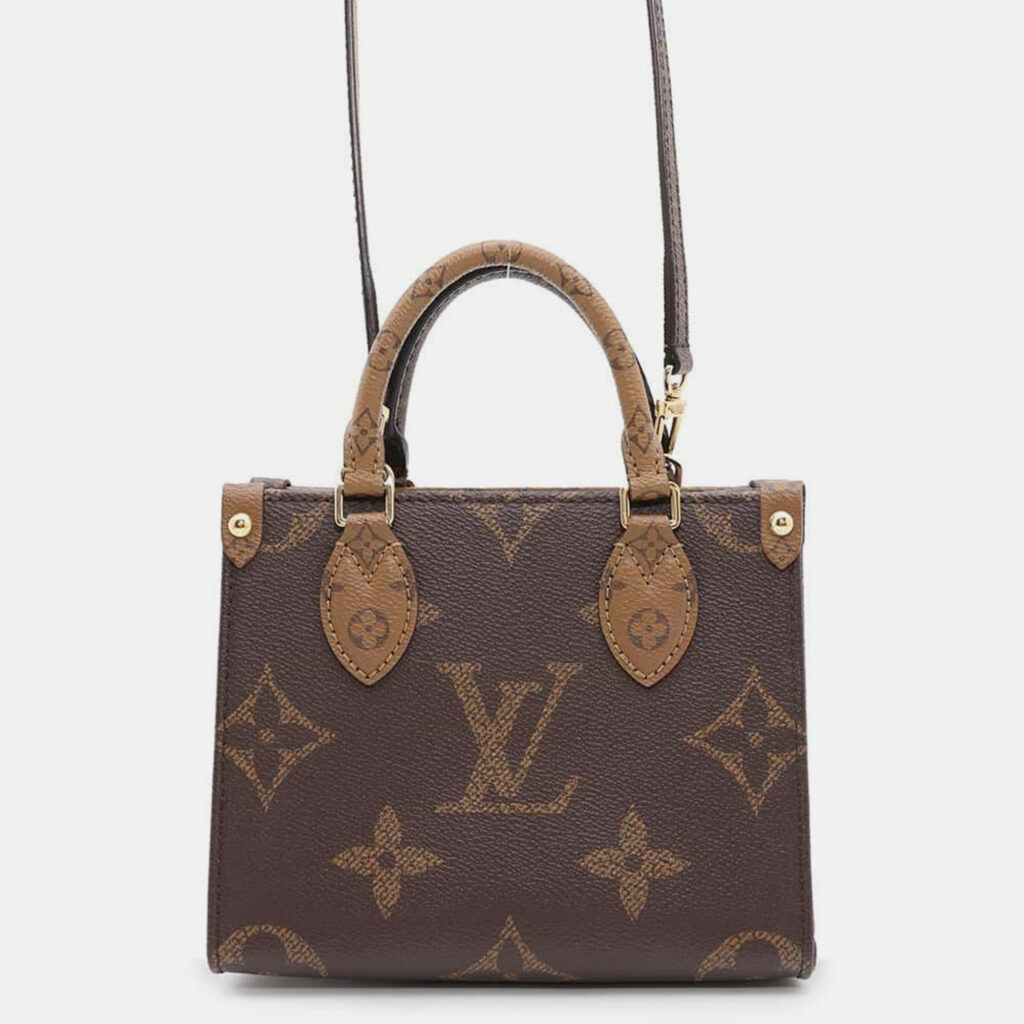 luxury-women-louis-vuitton-used-handbags-p1111240-002 Louis Vuitton Brown Monogram Reverse Canvas Onthego BB Bag