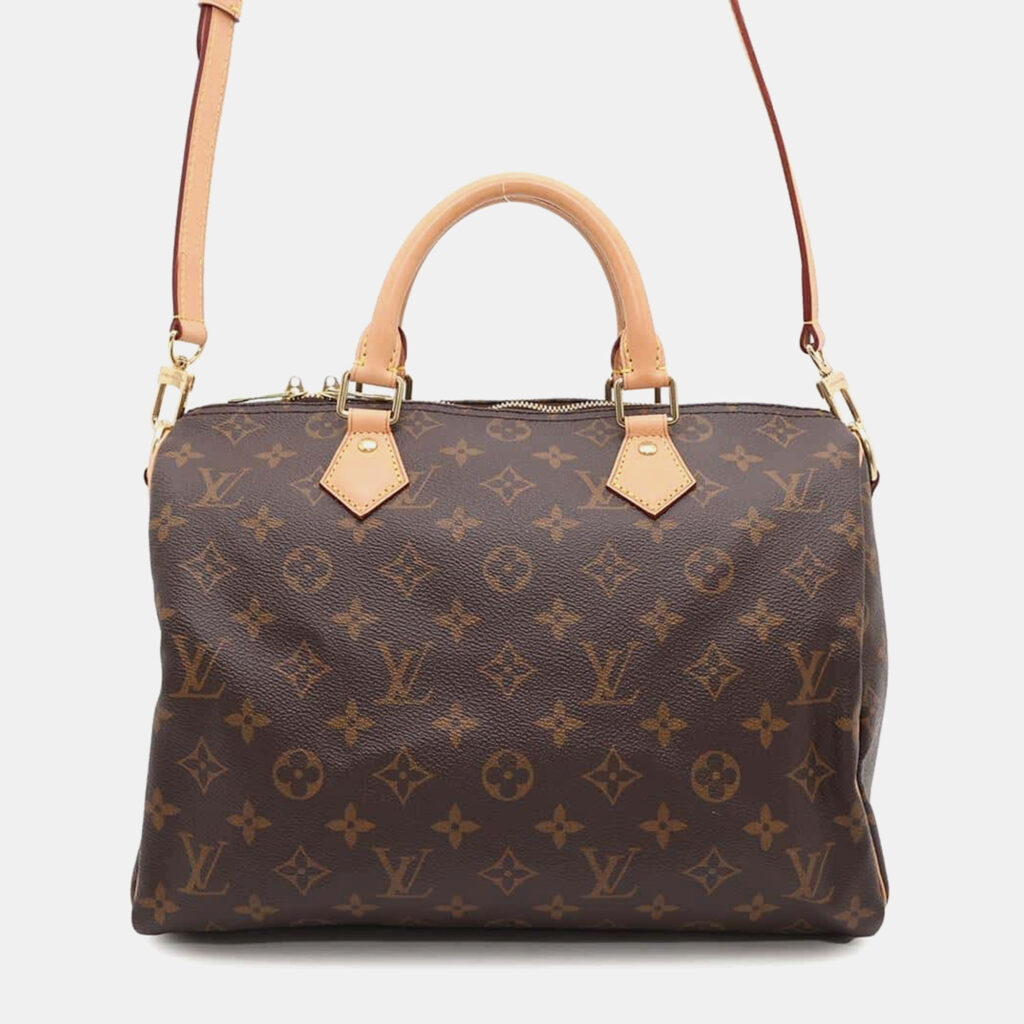 luxury-women-louis-vuitton-used-handbags-p1111248-002 Louis Vuitton Brown Monogram Speedy Bandouliere 30 Bag