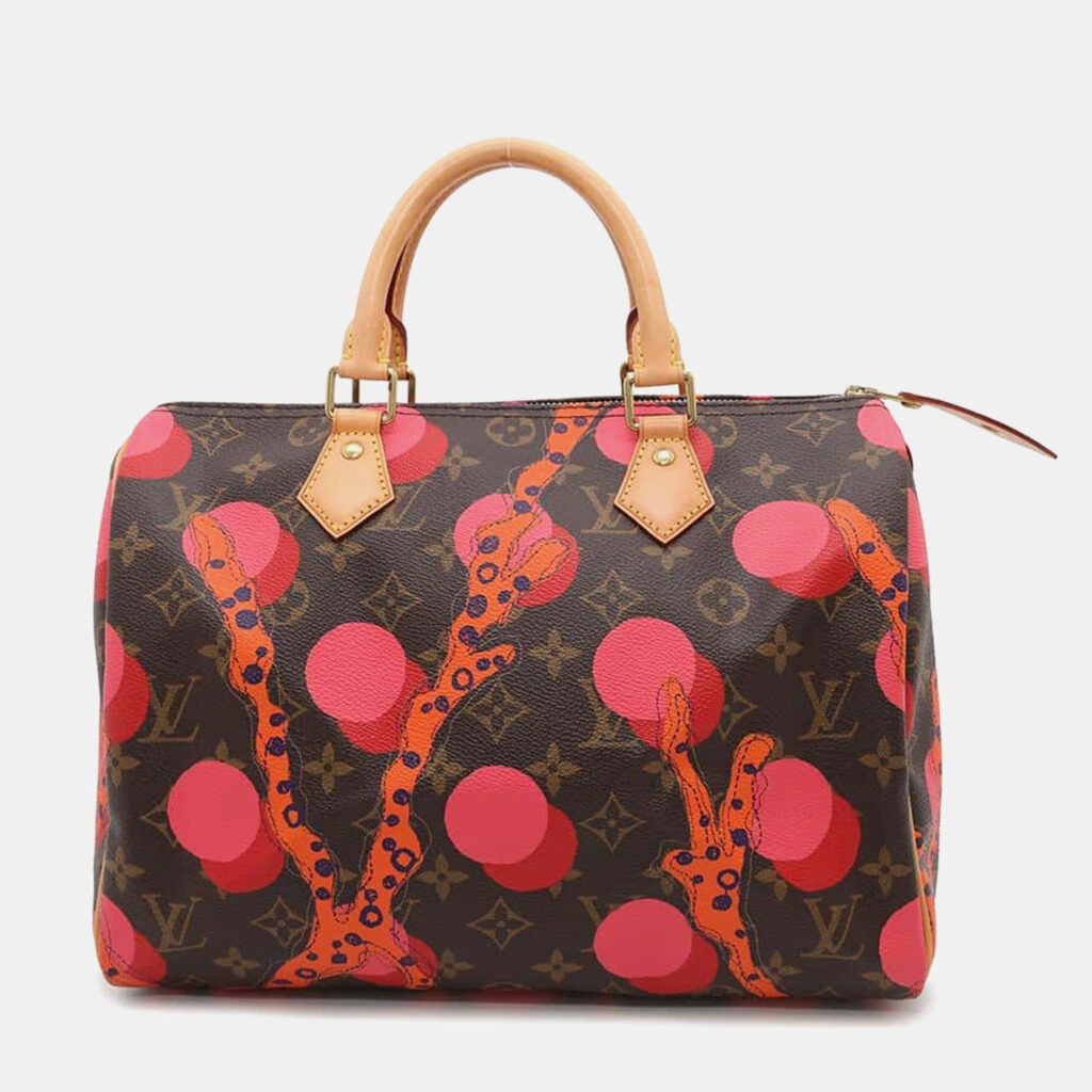 luxury-women-louis-vuitton-used-handbags-p1111251-002 Louis Vuitton Brown/Red Monogram Monogram Ramage Speedy 30 Bag