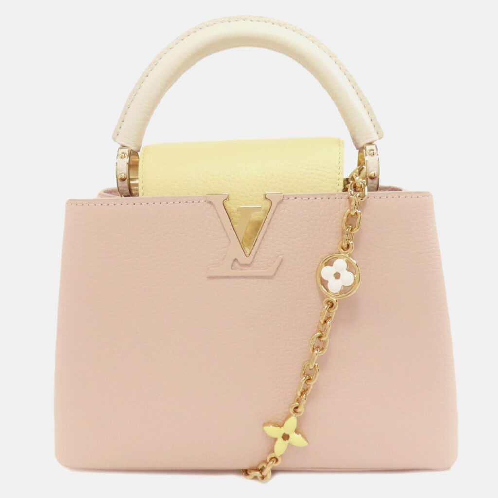 luxury-women-louis-vuitton-used-handbags-p1111468-002 Louis Vuitton Pink Leather Capucines Handbag