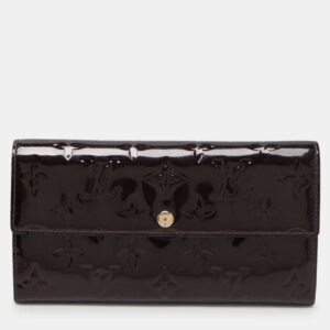 Louis Vuitton Amarante Monogram Vernis Sarah Continental Wallet