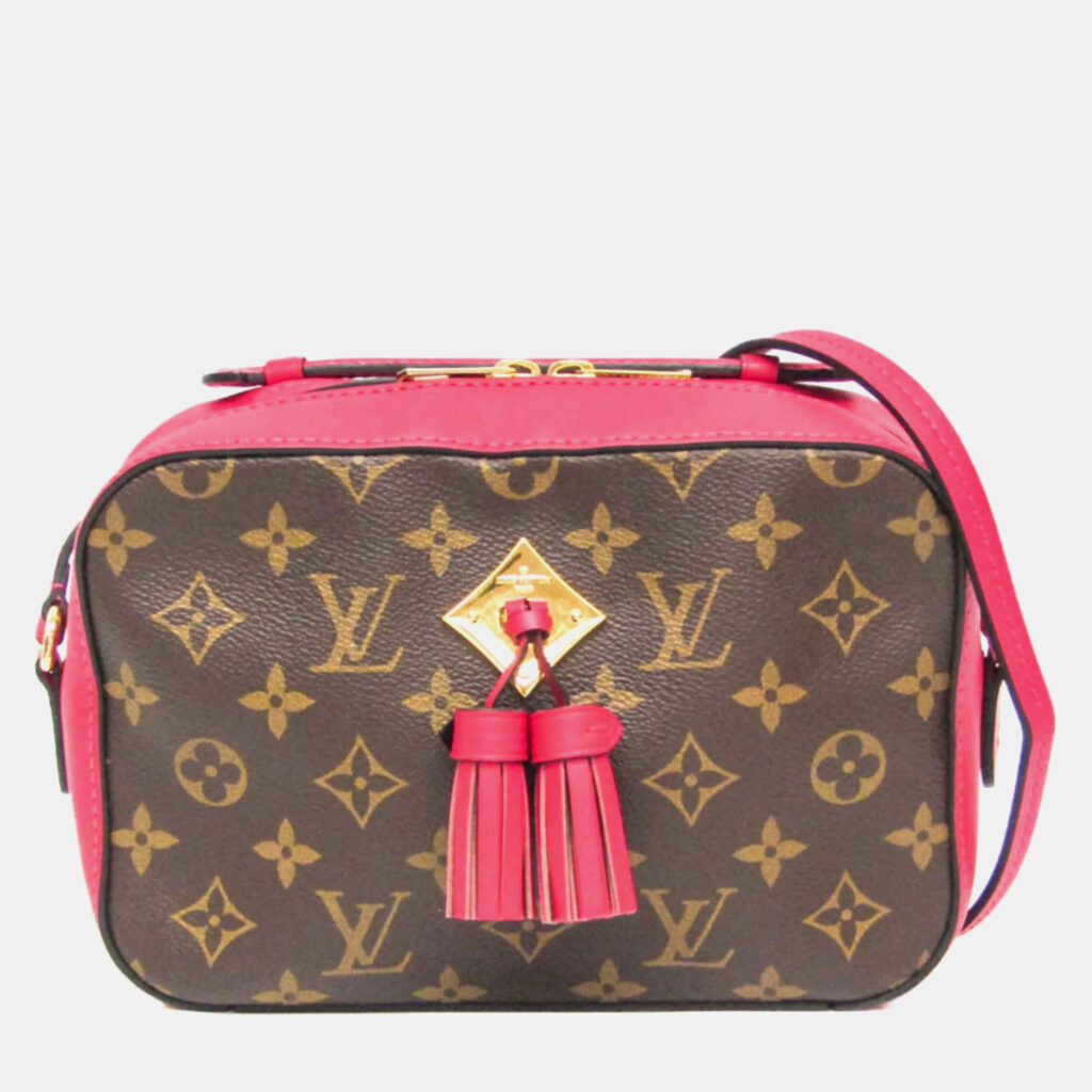 luxury-women-louis-vuitton-used-handbags-p1121610-001 Louis Vuitton Brown/Freesia Monogram Saintonge Shoulder Bag