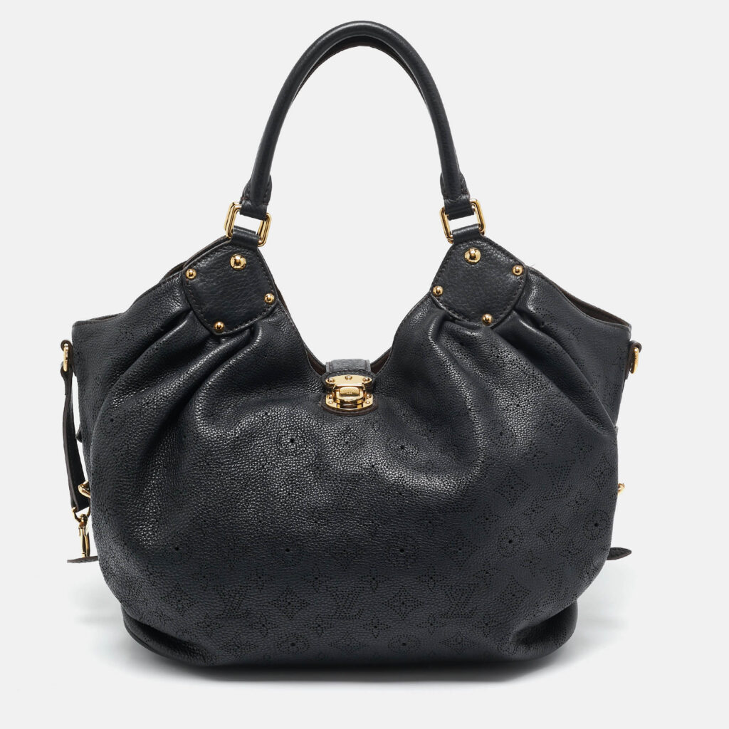 luxury-women-louis-vuitton-used-handbags-p1121999-015 Louis Vuitton Black Monogram Mahina Leather Solar PM Bag