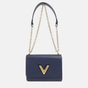 Louis Vuitton Indigo Leather Twist MM Shoulder Bag