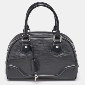 Louis Vuitton Black Epi Leather Bowling Montaigne PM Bag