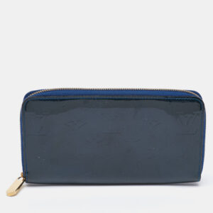 Louis Vuitton Grand Blue Monogram Vernis Leather Zippy Wallet